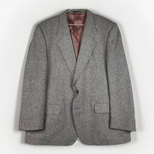 The Real Magee Donegal Grey Irish Tweed Suit Coat Silk/Wool Men's Blazer Sz 44R
